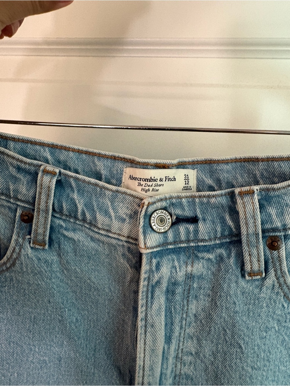 Abercrombie & Fitch Dad Short High-Rise Denim Shorts